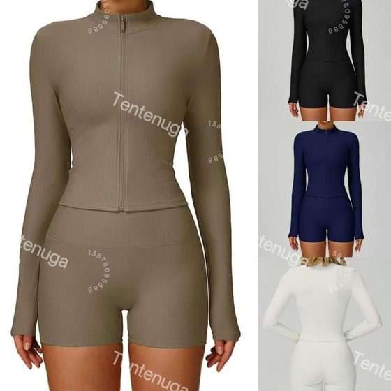 Veste zippée & short côtelé